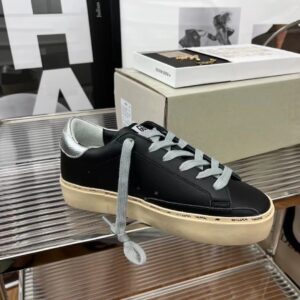 golden goose hi star sneakers black silver