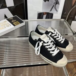 golden goose vstar2 sneakers black