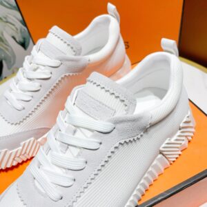hermes bouncing casual sneakers white