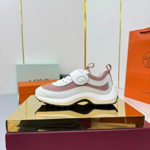 hermes loop leather sneakers pink