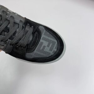 fendi suede sneakers black