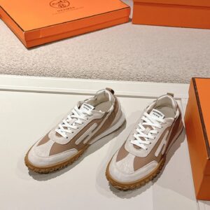 hermes jet suede sneakers beige