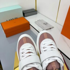 hermes loop leather sneakers pink
