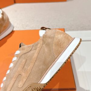 hermes jet suede sneakers beige