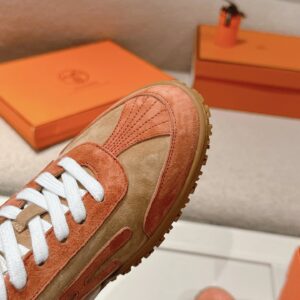 hermes jet suede sneakers brown