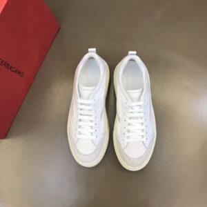 ferragamo multi material casual sneakers white