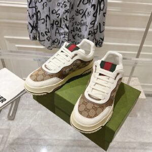 gucci re web sneakers white brown