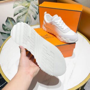 hermes bouncing casual sneakers white
