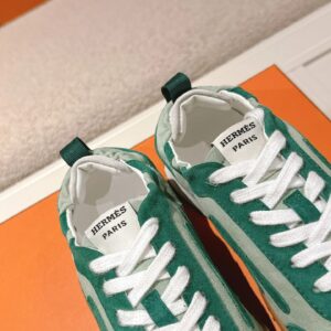 hermes jet suede sneakers green