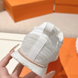 hermes jet suede sneakers white