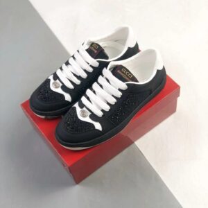 gucci distressed screener sneaker black