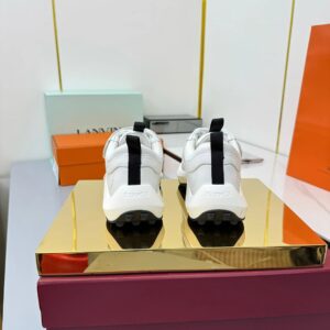 hermes loop leather sneakers white