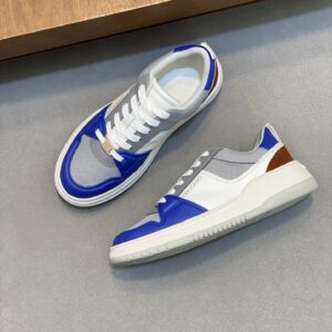 ferragamo napa leather sneakers blue white
