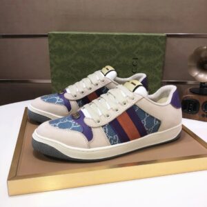 gucci distressed screener sneaker blue