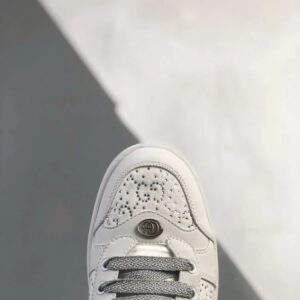 gucci distressed screener sneaker white