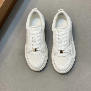 ferragamo napa leather sneakers white