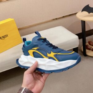 fendi flow cowhide sneakers blue