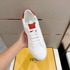 fendi ff men's sneakers white red