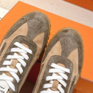 hermes jet suede sneakers dark brown