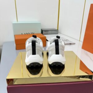 hermes loop leather sneakers gray white