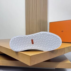 hermes day nappa sneakers white gray