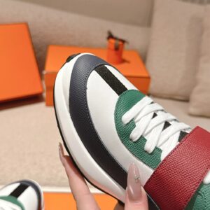 hermes loop leather sneakers multi color