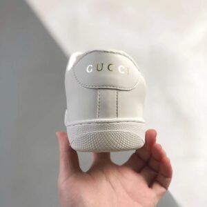 gucci distressed screener sneaker white
