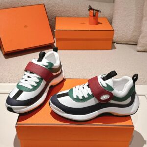 hermes loop leather sneakers multi color