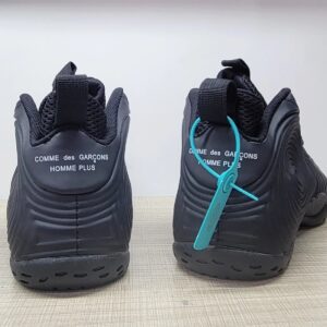 comme des garons x nike air foamposite one sp homme plus retro basketball shoes black