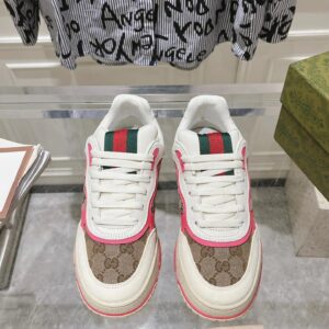 gucci re web sneakers pink beige