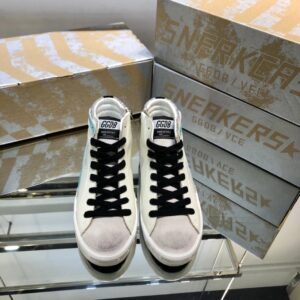 golden goose slide high top sneakers red green