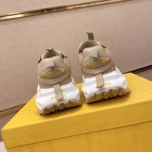 fendi flow cowhide sneakers beige