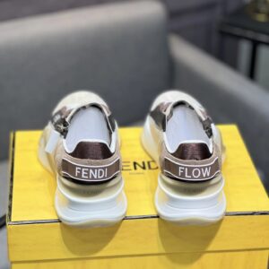 fendi flow men's fashion sneakers light brown