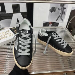 golden goose hi star sneakers black silver
