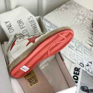 golden goose sky star high top sneakers red