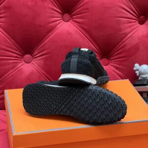 hermes jet suede mesh sneakers black