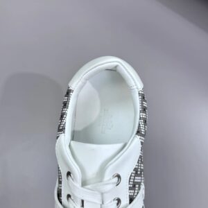 hermes day nappa sneakers white gray