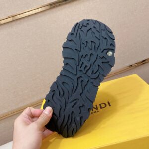 fendi flow cowhide sneakers black