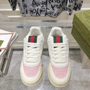 gucci re web sneakers white pink