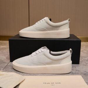 fear of god fog101 suede sneakers white