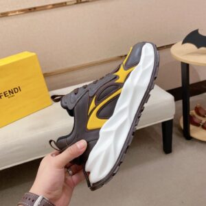 fendi flow cowhide sneakers brown