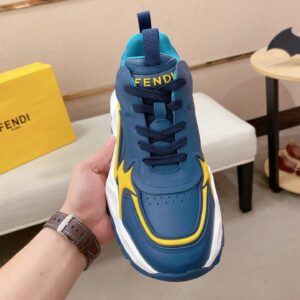 fendi flow cowhide sneakers blue