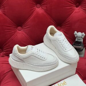 chloe white casual sneakers