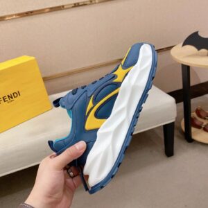 fendi flow cowhide sneakers blue