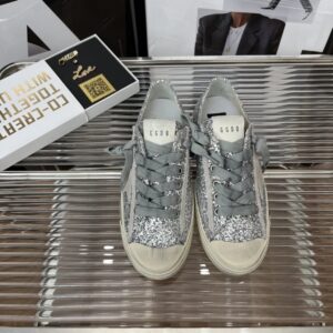 golden goose vstar2 sneakers silver