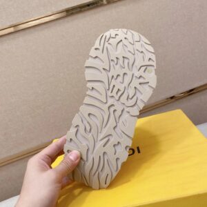 fendi flow cowhide sneakers beige