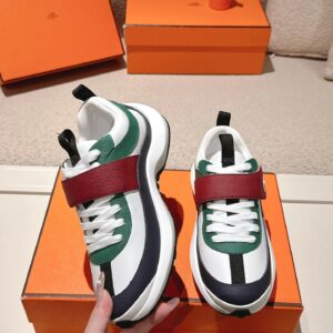 hermes loop leather sneakers multi color