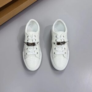 hermes day nappa sneakers white embossed