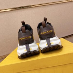 fendi flow cowhide sneakers brown