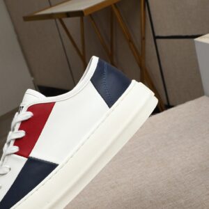 gucci leather sneakers white blue red